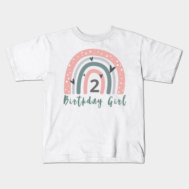 Birthday Girl's 2nd Year! Kids T-Shirt by Lytaccept